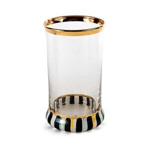 MacKenzie-Childs Tango Striped Highball Glass NEW w\o Box RETIRED RARE HTF
